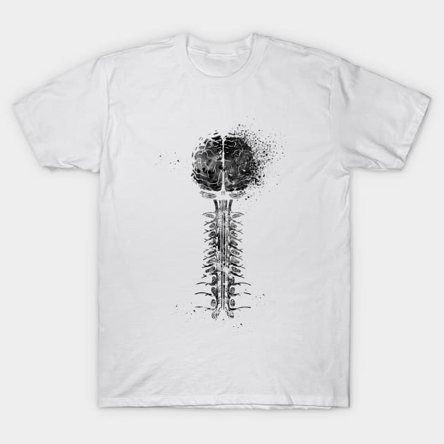 Brain and cervical T-Shirt by erzebeth
